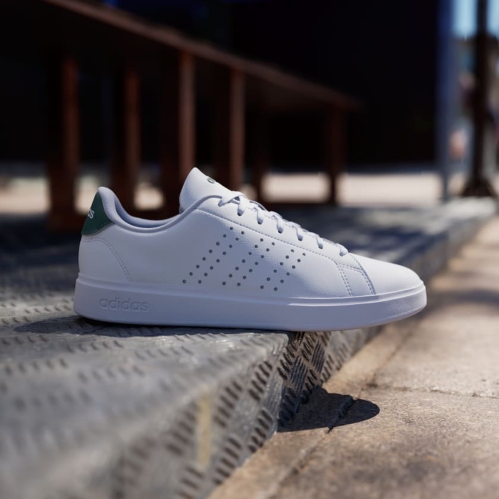NIB adidas Advantage 2.0 Cloud White/Collegiate Green Men's Size 7.5 - Picture 3 of 10